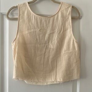 NWT Cream muslin Sleeveless Top